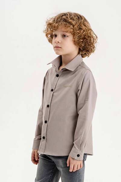 Gold Class Kidswear Foldable Long Sleeve Basic Boy's Shirt