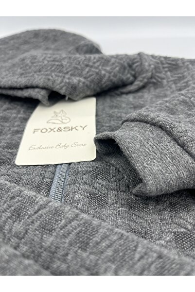 Fox&Sky Baby Hooded Anthracite - Dark Gray Tracksuit Set of 2