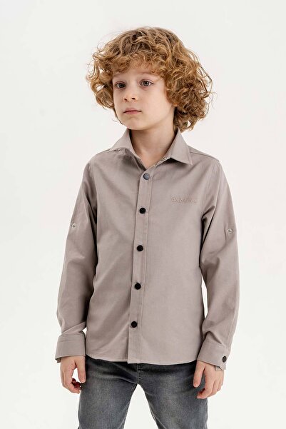 Gold Class Kidswear Foldable Long Sleeve Basic Boy's Shirt
