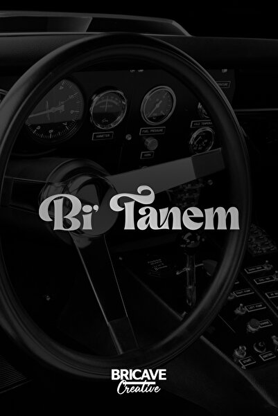 Bricave Bi' tanem Lettering JDM Car-Motorcycle Glass Sticker 19x4,5cm