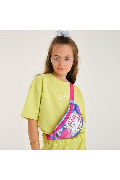 Coral High Kids Colorful Tie Dye Unicorn Ice Cream Pattern Waist Bag 12635