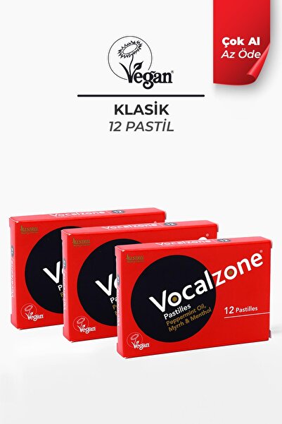 Vocalzone Klasik Pastil 12'li 3'lü Paketler
