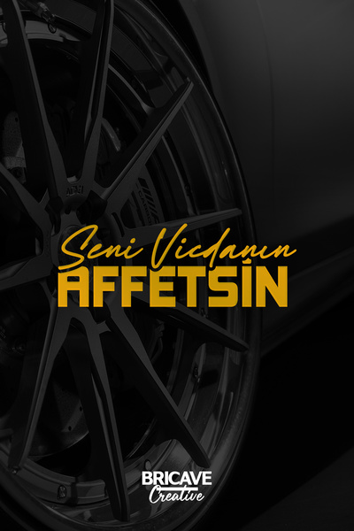 Bricave Seni Vicdanın Affetsin Yazı JDM Araba-Motosiklet Cam Etiket Sticker 2...