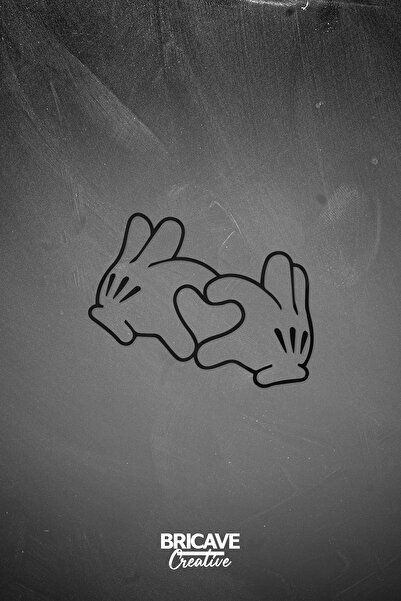 Bricave Kalp Araba-Motosiklet Cam Etiket Sticker 14x10,9cm