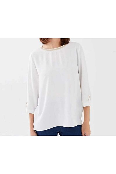 Kübra Tekstil Classic Women's Crew Neck Plain Blouse