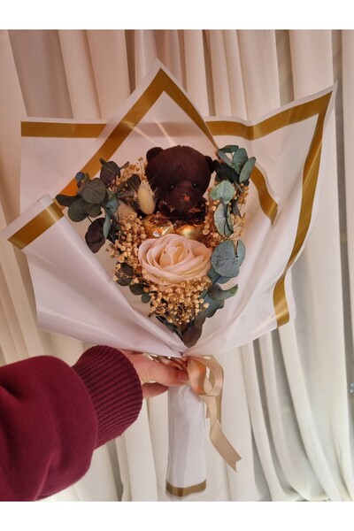 Destina Tasarım Erkek Sevgiliye Hediye Ayıcıklı buket çikolata Sevgiliye hedi...