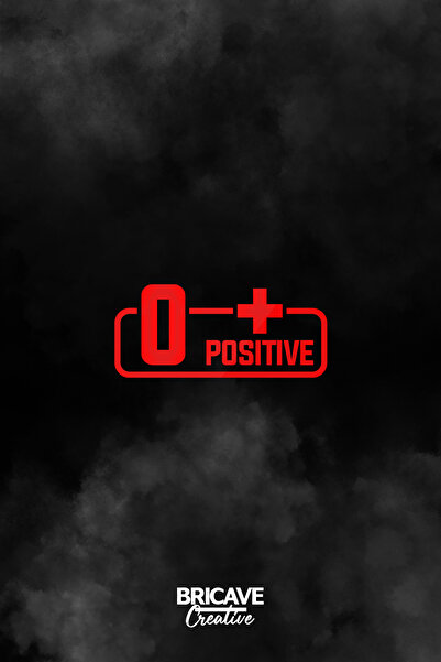 Bricave 0 + Pozitif Kan Grubu Araba-Motosiklet Cam Etiket Sticker 11,5x5 cm