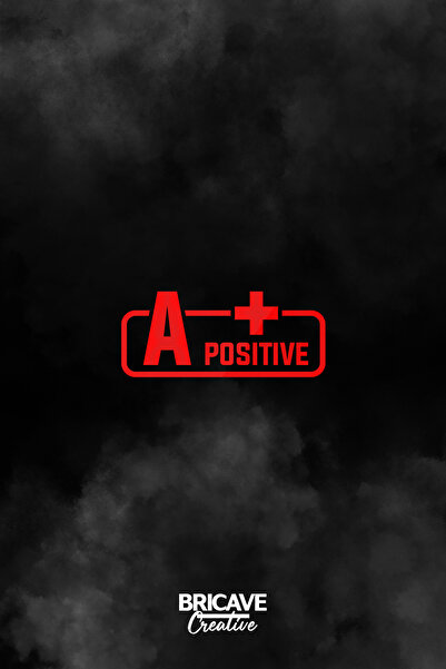 Bricave ملصق زجاجي لمجموعة الدم الإيجابية للسيارة والدراجة النارية - 11.5x5 سم