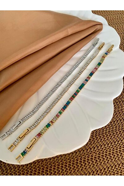 Shakira Accesories Çelik Baget Taşlı Su Yolu Bileklik