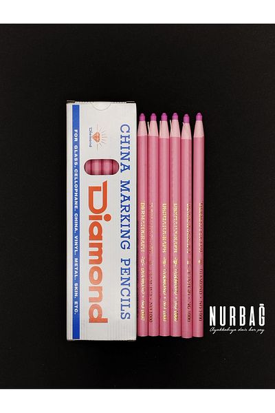 NURBAĞ DOKUMA DIAMOND COLORED LEATHER PENCIL PINK QI008