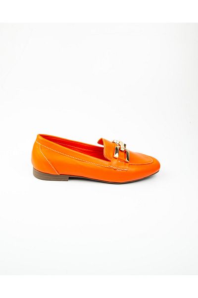Zeyn 7680 Orange Leather Casual Women's Shoes