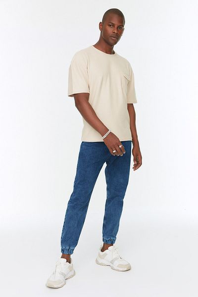 Trendyol Collection Indigó 100% pamut Relax Jogger Jeans TMNAW22JE0068
