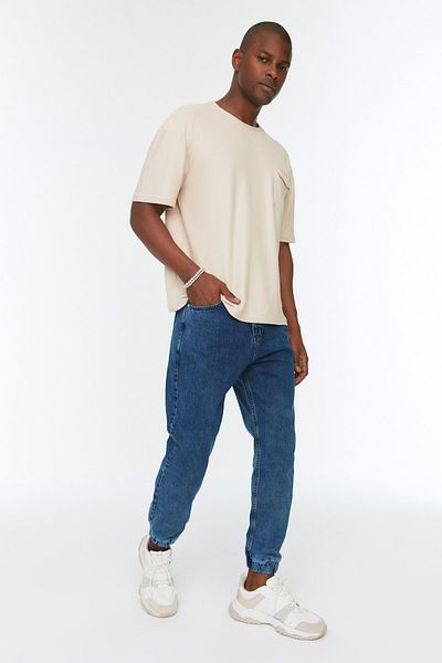 Trendyol Collection Indigó 100% pamut Relax Jogger Jeans TMNAW22JE0068