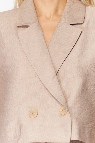 Trendyol Collection Sako s velbloudím krátkým rukávem z tkaného plátna TWOSS24BC00023