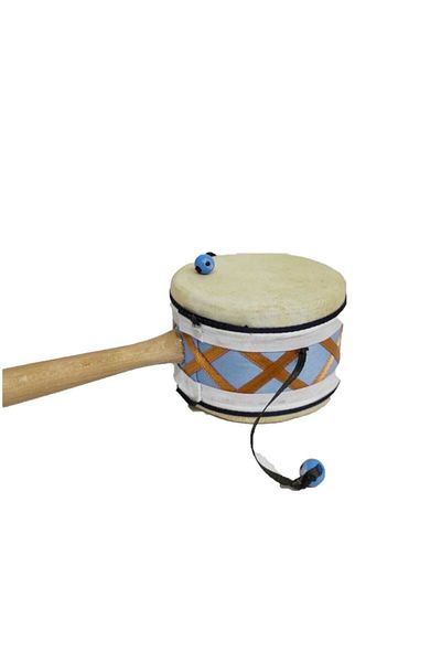 Depomiks Avm Set of 2 Children's Leather Drum Drum Set with Straps - Leather Hand Drum
