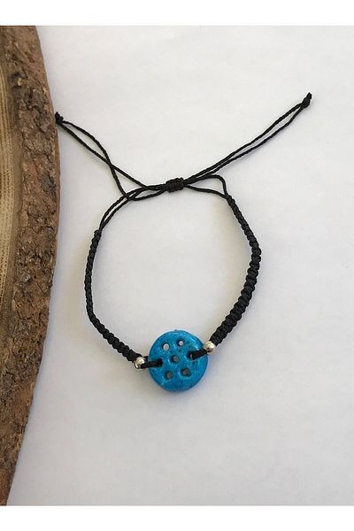 Sultan Telkari Five-Eyed Adjustable Syriac Evil Eye Beaded Unisex Bracelet
