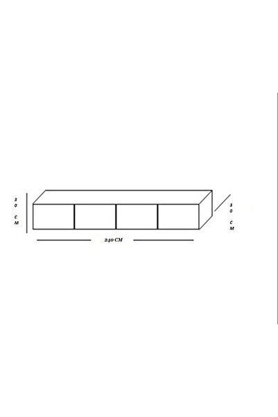 joy mob Joy Tv Ünitesi Tv Sehpası Alt Modül Beyaz MERMER-HIGH GLOSS 240 Cm Mdf