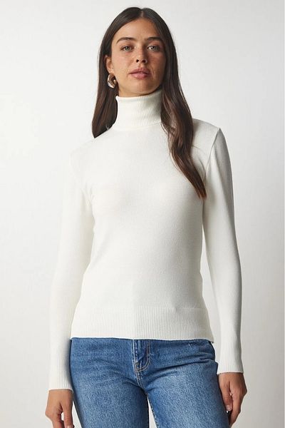 SARİTA MODA Pulover de damă cu gât tricotat Lycra