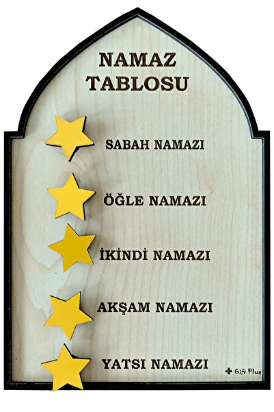 gift plus Ahşap Namaz Listem Kontrol Listesi