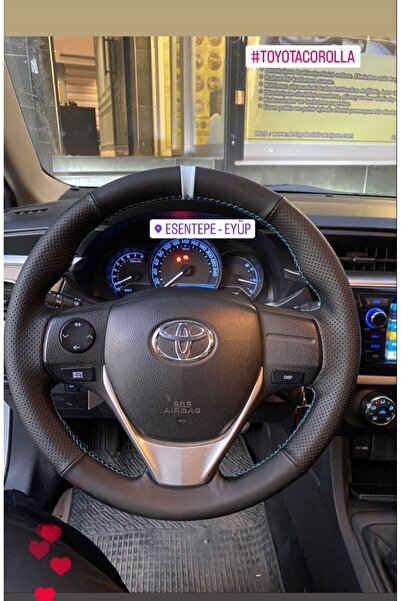 Detay Direksiyon kılıfı Toyota Corolla -Auris 2015 uyumlu spor desen Turkuaz ...