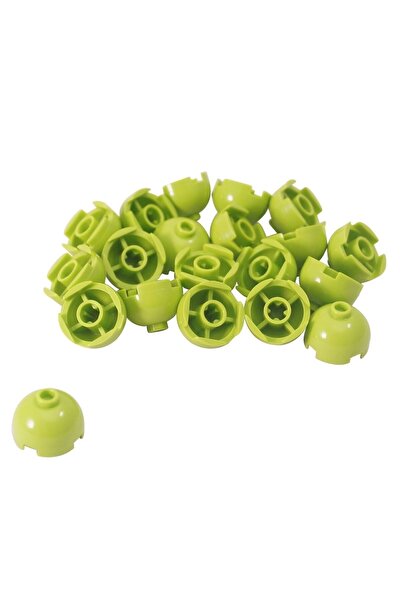 LEGO سيتم إرسال 3 قطع من الطوب الدائري ذو القبة المخصصة 2 × 2 باللون الأخضر ا...