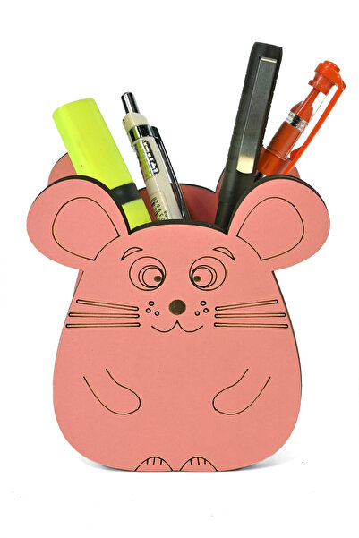 Capellawoodworks Wooden Pen Holder Cute Desktop Pen Organizer