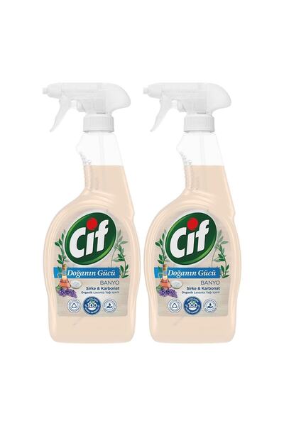 Cif Doğanın Gücü Banyo Sprey Sirke, Karbonat Ve Organik Lavanta Yağı Içerir 750 ml 2adet