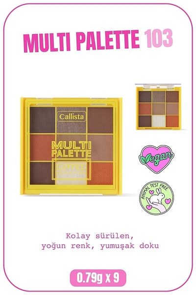 Callista Multi Palette Eyeshadow Göz Farı Paleti 103 Coffee Addiction