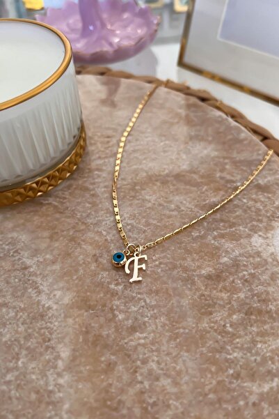 Trendy Butik Harf Kolye Altın Kaplama - F