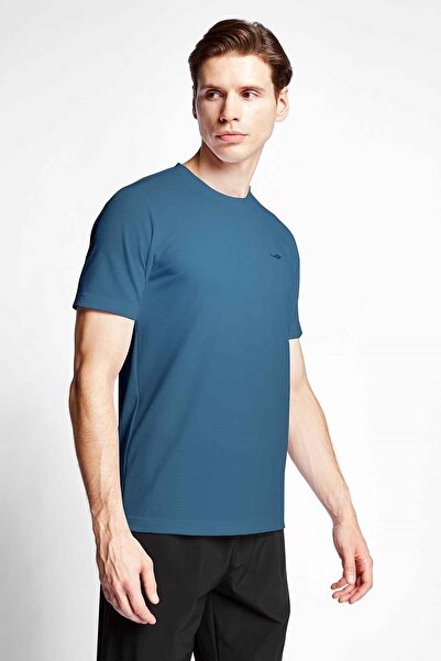 Lescon 24S-1298-24B Мъжка индигова тениска с къс ръкав