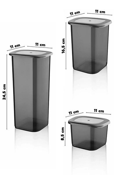 Open Home Concept 24-Piece Leak-Proof Airtight Sticker Dry Food Pulses Storage Container (1.75Ltl 1.2Lt 0.5Lt)