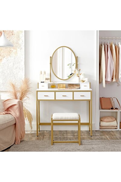 larissa design Makyaj masası puf ayna