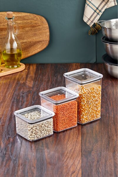 Arbu Home Altıner Ticaret krıstal Saklama 3 lü set