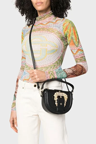 VERSACE JEANS COUTURE Baroque Buckle Removable Shoulder Strap Tote Bag BAG 75VA4BF2 ZS413 8