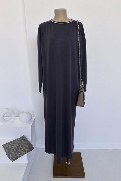 Ka Hijab Φόρεμα Raglan Mercerized - Anthracite
