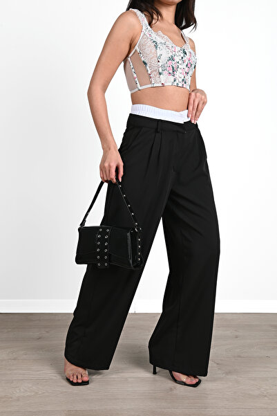 Koza Butik Dámské tepláky velké velikosti s španělským rozšířením a vysokým pasem 6248-24