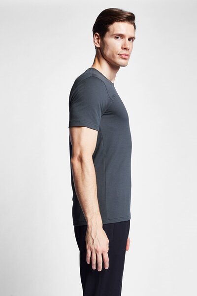 Lescon Ανδρικό κοντομάνικο μπλουζάκι 24S-1294-24B Anthracite