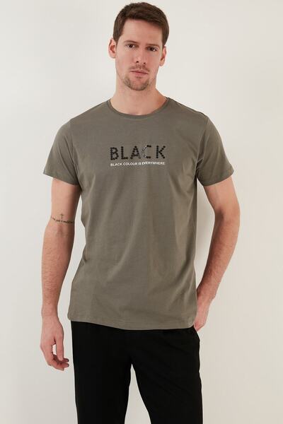 Buratti % 100 Pamuk Baskılı Slim Fit Bisiklet Yaka T Shirt Erkek T Shirt 541b...