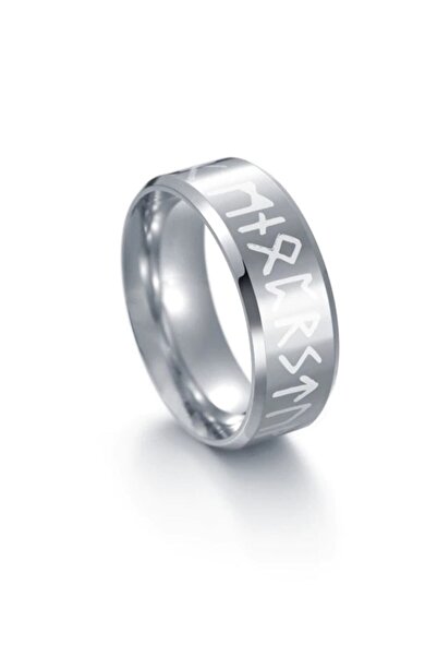 Modaadresiniz خاتم أودين نورس فايكنغ رونز من الفولاذ المقاوم للصدأ