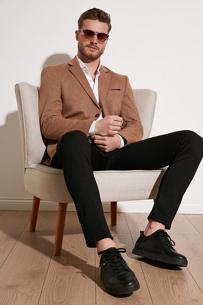 Buratti Slim Fit 6 Drop Double Slit Blazer Ανδρικό μπουφάν Savue