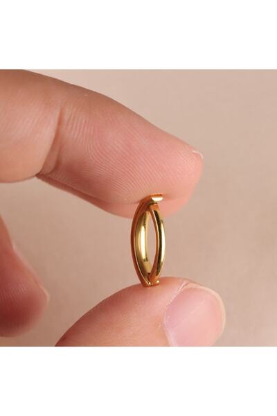 Bylin %100 316 L Cerrahi Çelik Curved Clicker Belly Piercing /Göbek Piercingi - 1 adet