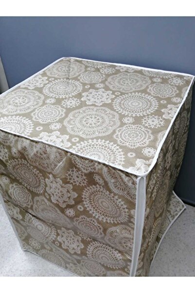 Başak Ev Tekstili Κάλυμμα πλυντηρίου και στεγνωτηρίου από υφασμάτινο PVC – Αδιάβροχο, ανθεκτικό και μοντέρνο σχέδιο