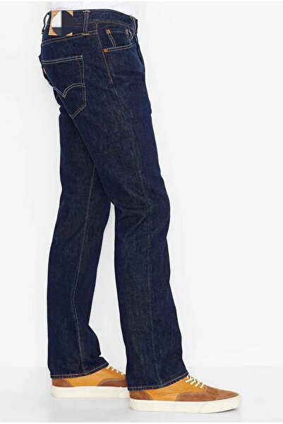 Avcı Erkek Lacivert Düz Klasik Rahat Kesim Regular Fit Likralı Kot Jeans