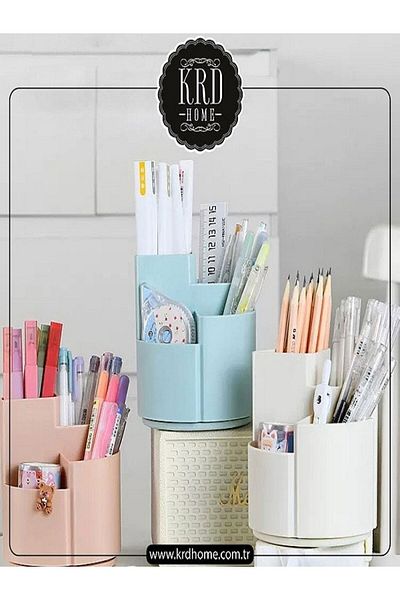 YzHome Acrylic Plastic Desktop Rotating Organizer Multi-Purpose Organizer
