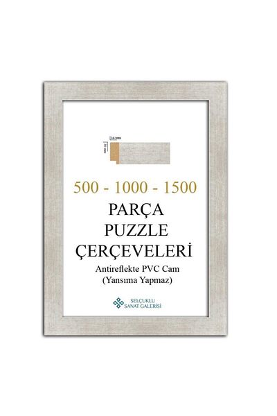 AS TİCARET Puzzle Frame 30 Mm 48x68 Cm (1000 Pieces) Silver