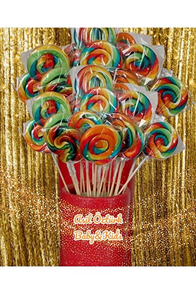 ASİL ÖZTÜRK BABY KİDS Sosyete Lolipop Şeker (10ADX30G) Rengarenk Gökkuşağı Sü...
