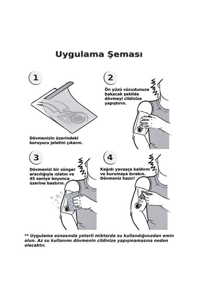 Mecit Tuhafiye Kurt Kanat Bilek Boyun Vucut Geçici Dövme