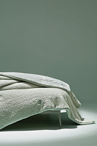 Puffy Mellove Sherpa Single Quilt - Sage