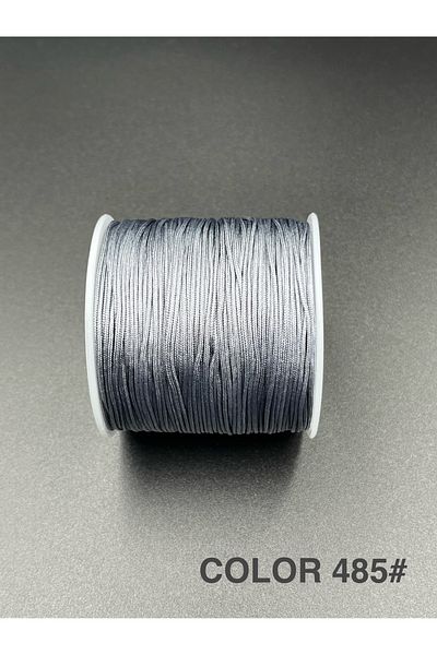 Ebruli Boncuk 0,8 mm Γκρι Αλεξίπτωτο Σχοινί Χρώμα 485 Αξεσουάρ κατασκευής κοσμημάτων (100 μέτρα)