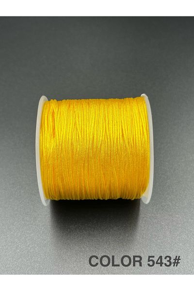 Ebruli Boncuk 0.8 mm Yellow Parachute String Color 543 Jewelry Making Accessory (100 Meters)